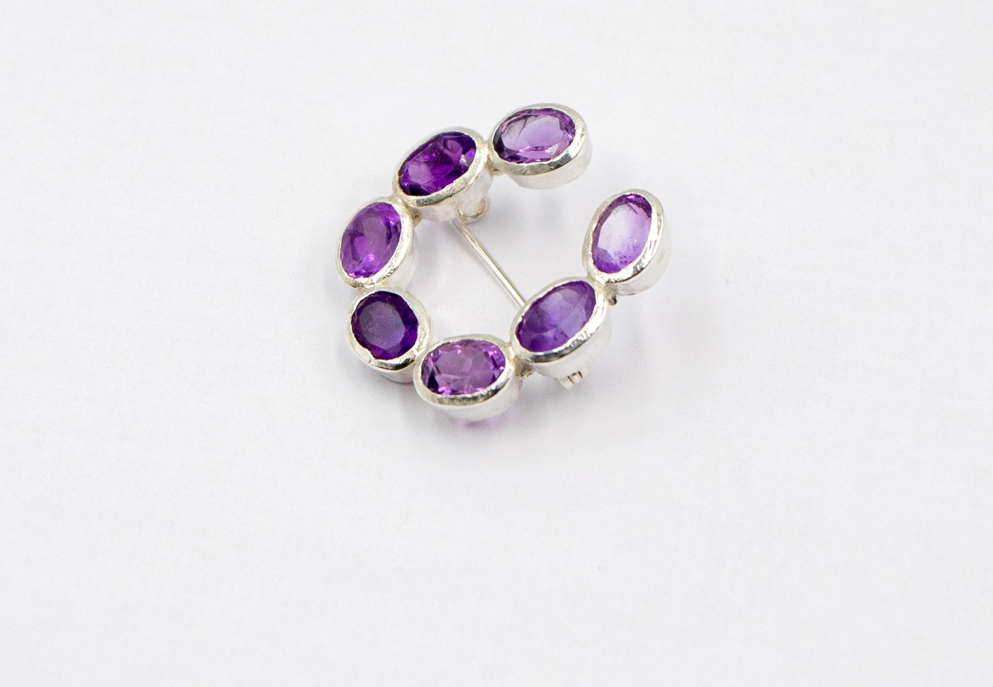 Amethyst Horseshoe Stock Pin - MP Equestrian