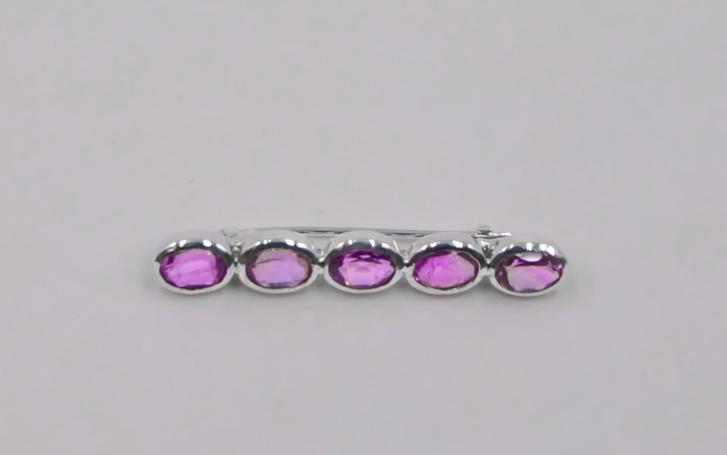 Amethyst Bezel Set Stock Pin - MP Equestrian