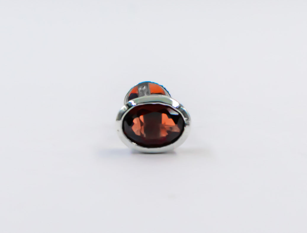 Garnet Bezel Set Earrings - MP Equestrian