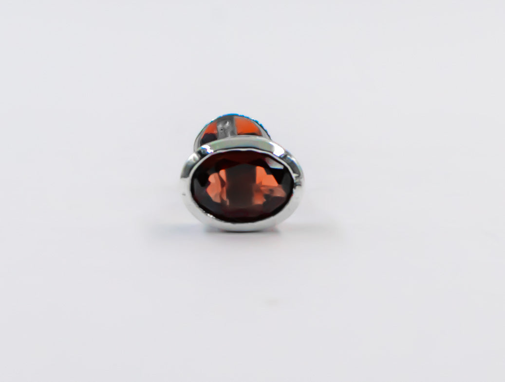 Garnet Bezel Set Earrings - MP Equestrian