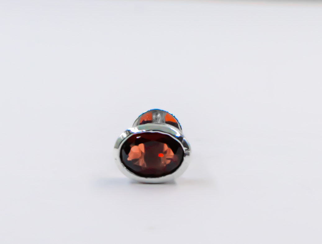 Garnet Bezel Set Earrings - MP Equestrian