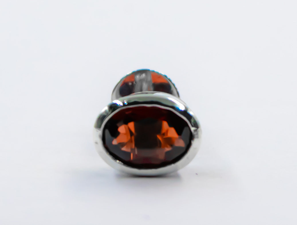 Garnet Bezel Set Earrings - MP Equestrian