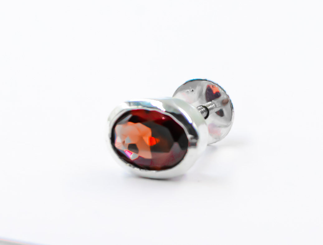 Garnet Bezel Set Earrings - MP Equestrian