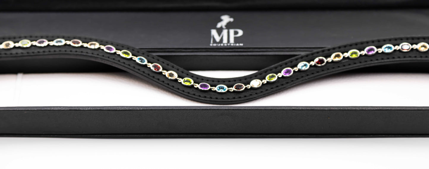 5 Stone Multi-Coloured Browband - MP Equestrian
