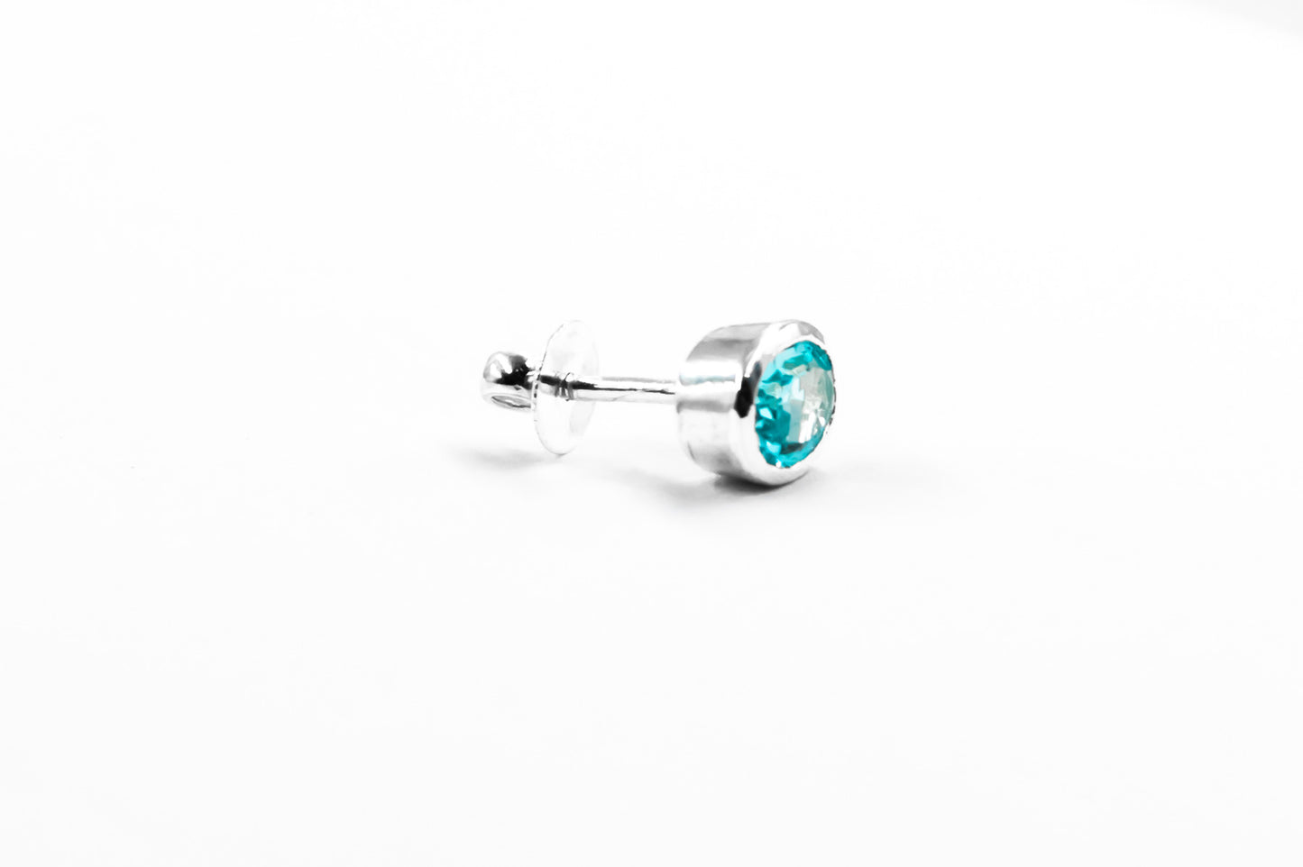 Blue Topaz Bezel Set Earrings - MP Equestrian