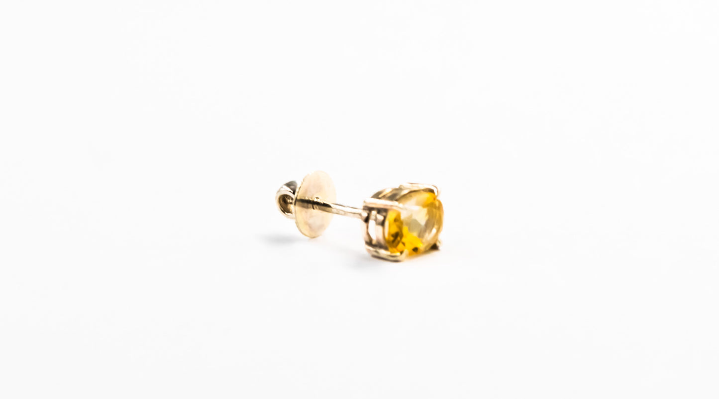 Citrine Claw Set Earrings - MP Equestrian