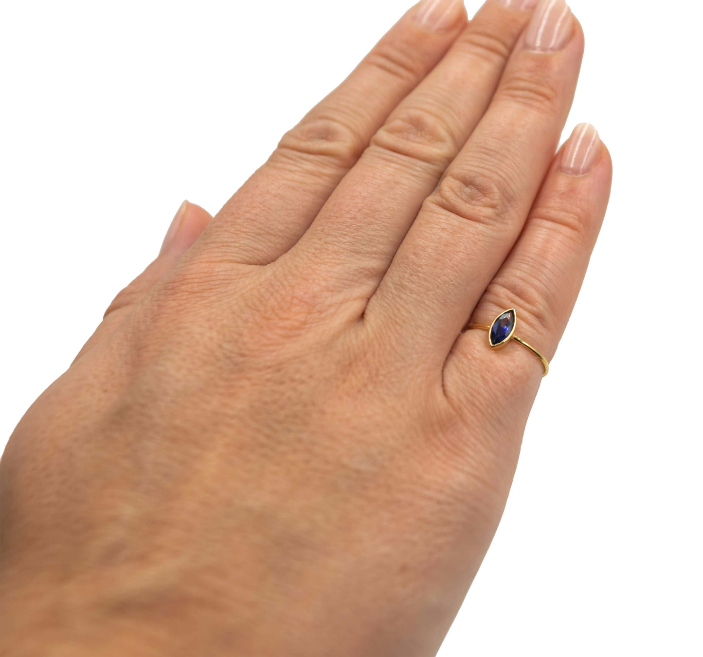 Blue Sapphire Gold Ring - MP Equestrian