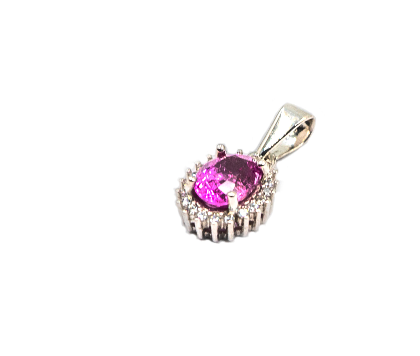Pink Sapphire Silver Pendant - MP Equestrian