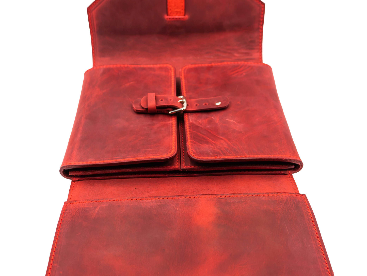 Amethyst Red Country Cow Leather Bag - MP Equestrian