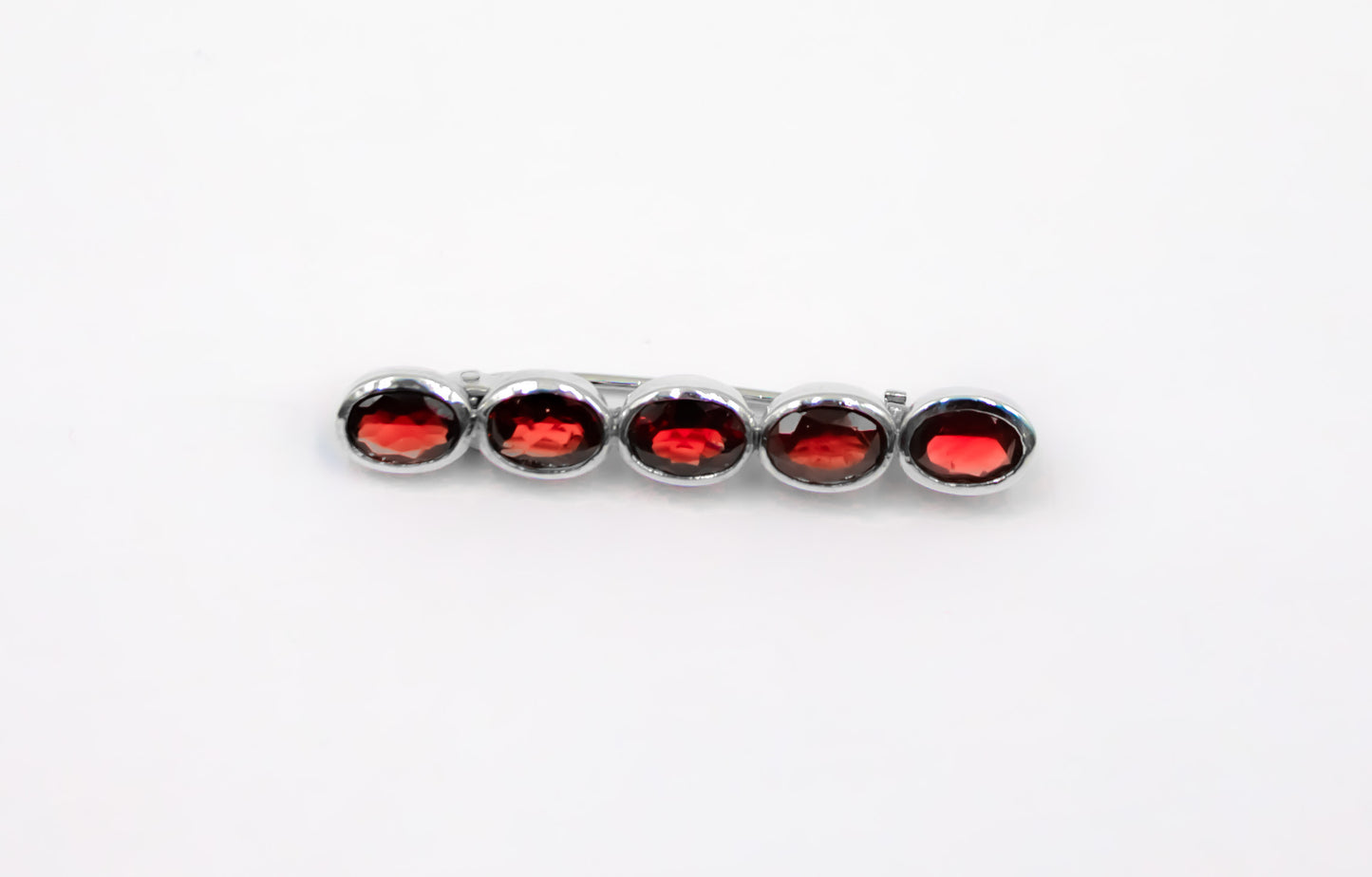 Garnet Bezel Set Stock Pin - MP Equestrian 