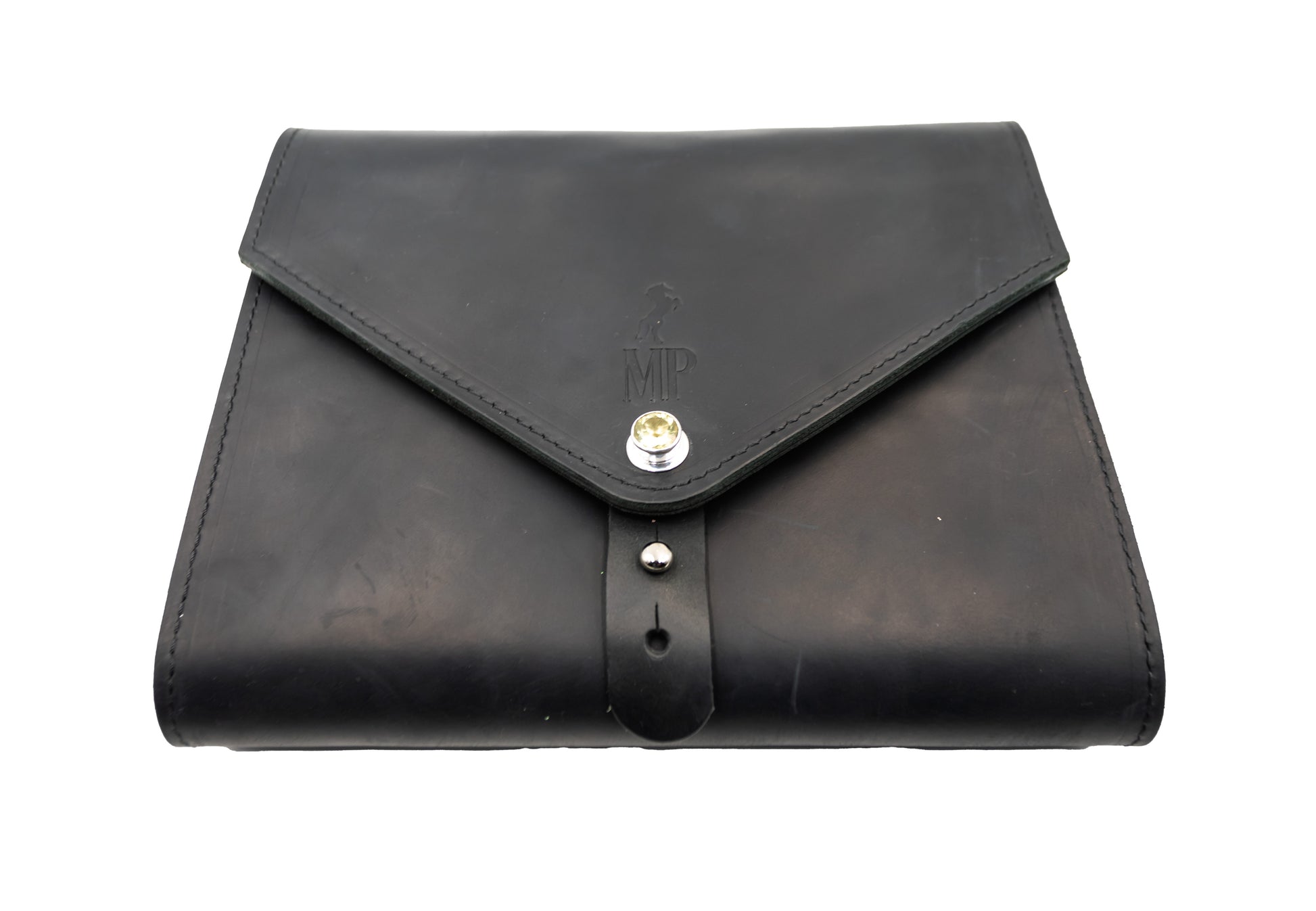 Olive Topaz Black Country Cow Leather Bag - MP Equestrian 
