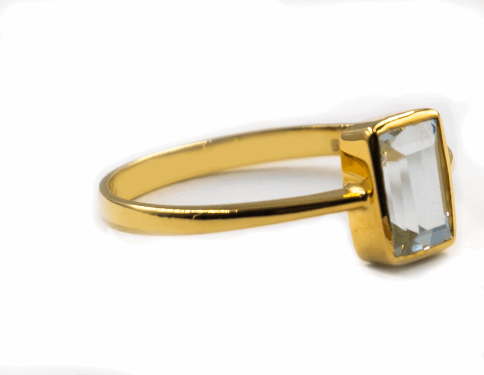 Aquamarine Gold Ring - MP Equestrian 