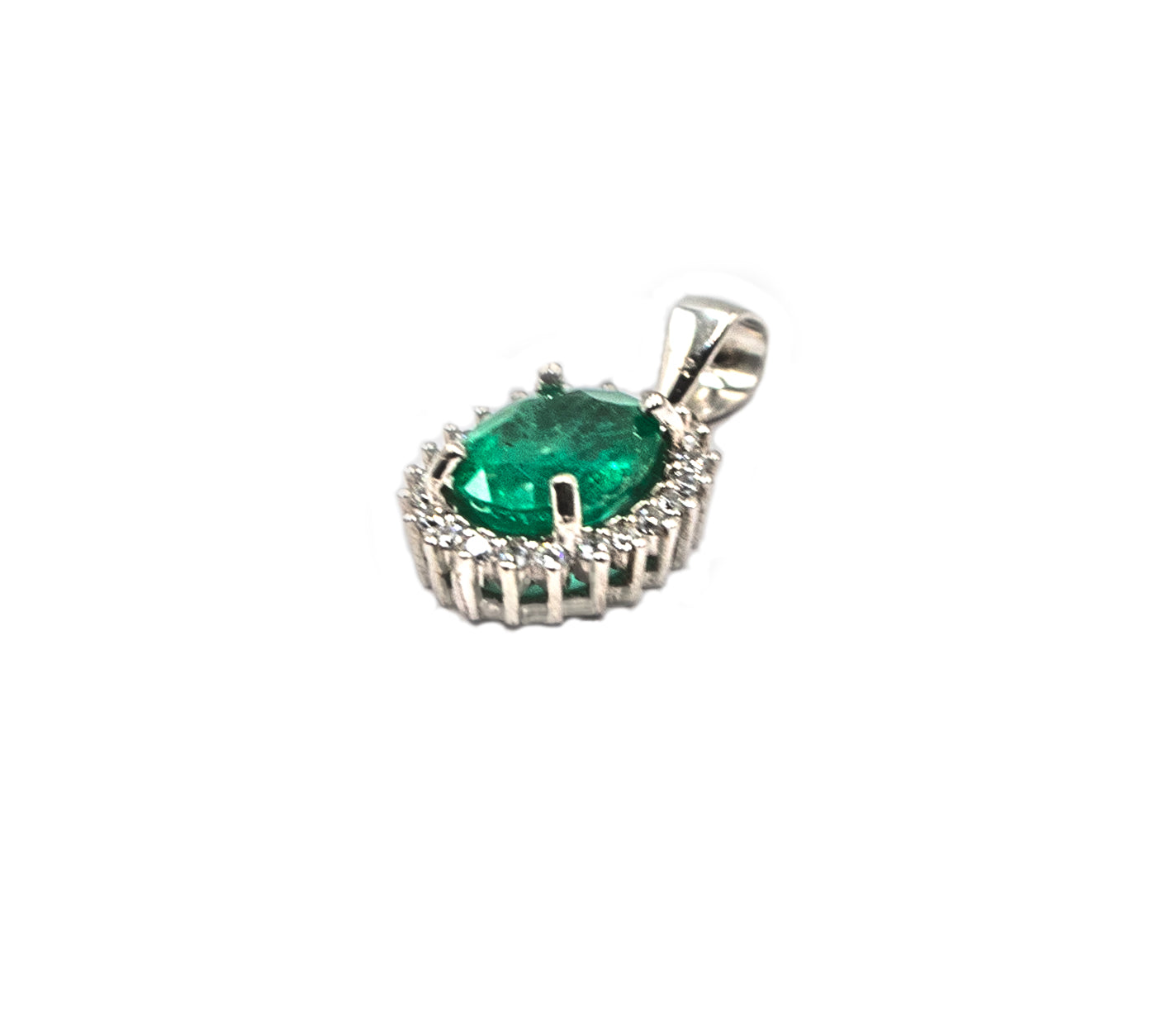 Emerald Silver Pendant Ring - MP Equestrian 