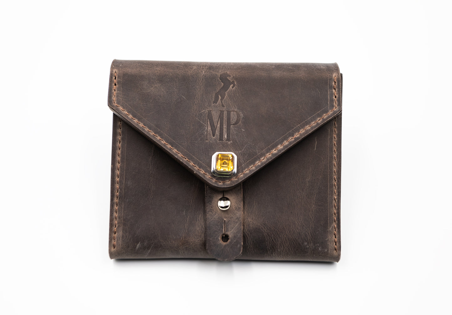 Brown Country Cow Leather Purse