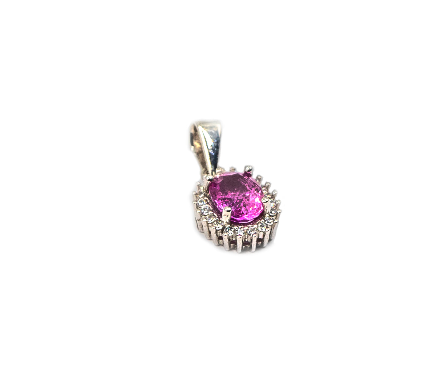 Pink Sapphire Silver Pendant - MP Equestrian 